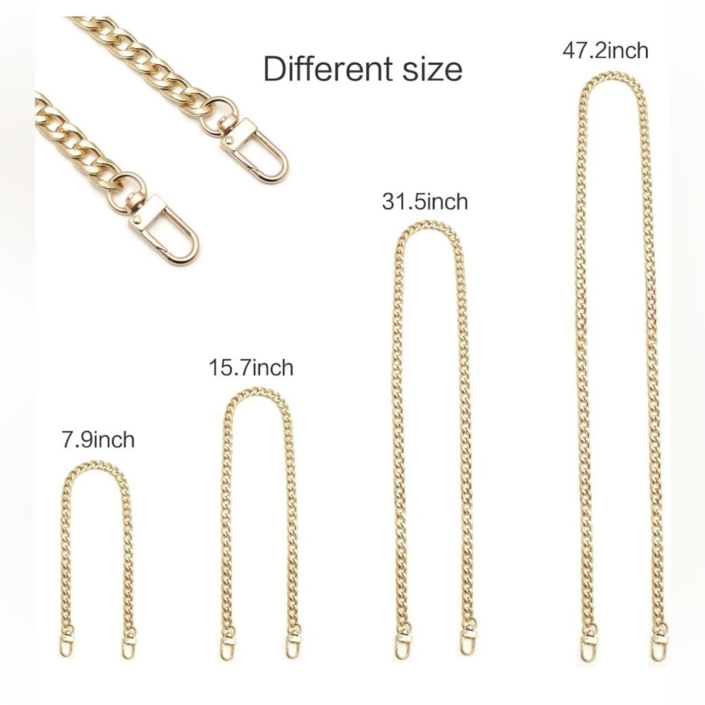 4pieces Purse Conversion gold chains. Heavy chains - Picture 2 of 3